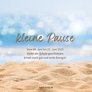Wir wünschen der gesamten Schulfamilie erholsame Ferien. 
Unseren Abschlussschülerinnen und Abschlussschülern wünschen...